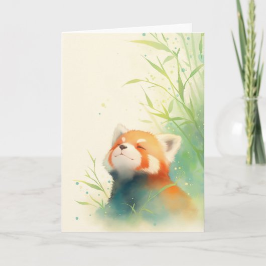 Rode Panda Vreedzame Zaligheid Kaart (Voorkant)