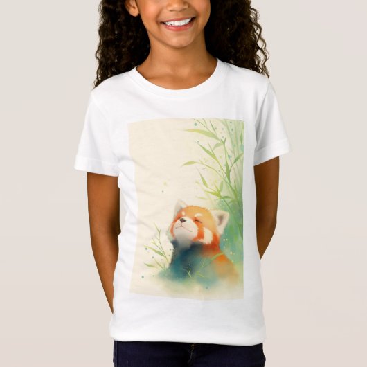 Rode Panda Vreedzame Zaligheid T-shirt (Voorkant)