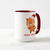 Rode panda Vrolijk kerstfeest Mok (Voorkant rechts)