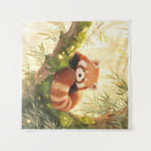 Rode panda wandkleed (Voorkant (horizontaal))