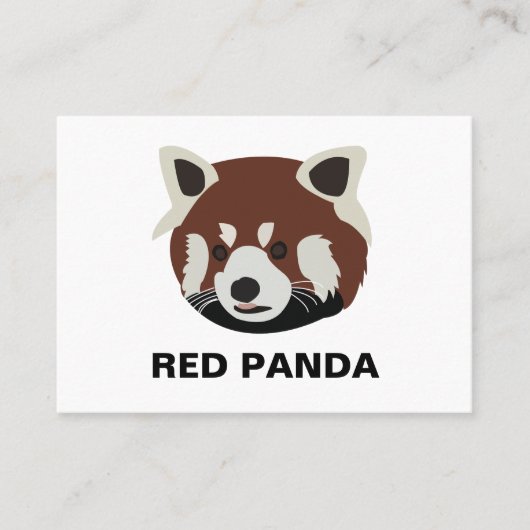 Rode Panda Wasbeer Rode Panda Visitekaartje (Voorkant)