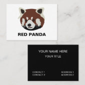 Rode Panda Wasbeer Rode Panda Visitekaartje (Voorkant / Achterkant)