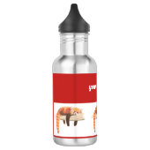 Rode panda waterfles, afgekoeld waterfles  (Links)