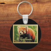 Rode panda - Wilde dieren van de Himalaya Sleutelhanger (Voorkant)