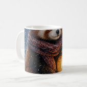 Rode Panda Winter Lantaarn Mok (Voorkant links)