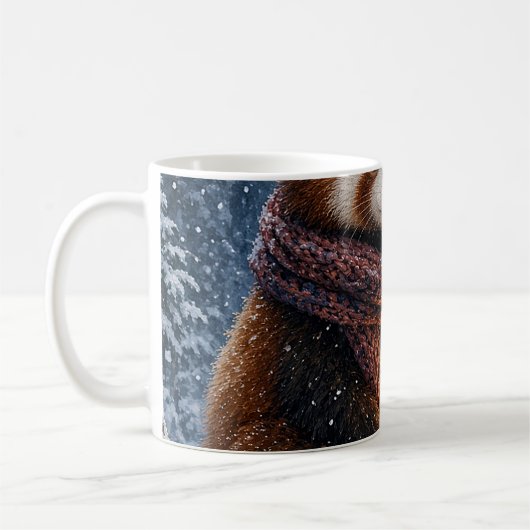 Rode Panda Winter Lantaarn Mok (Links)
