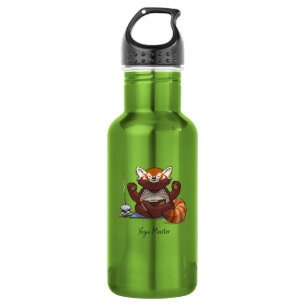 Rode Panda Yoga Meester Leraren Cadeau Dieren Kuns Waterfles