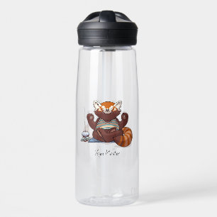 Rode Panda Yoga Meester Leraren Cadeau Dieren Kuns Waterfles