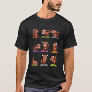 Rode Panda Yoga T-shirt