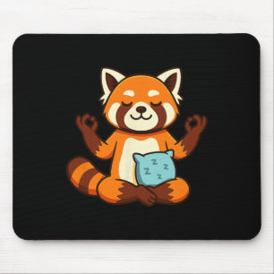 Rode Panda Yoga Zen Meditatie Ontwerp Muismat