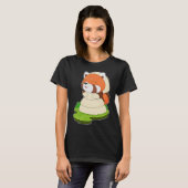 Rode Pandabruid Jurk Trouwen T-shirt (Voorkant volledig)