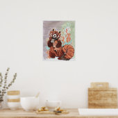 Rode Pandada Crystaline Vibes Kunst Poster (Keuken)