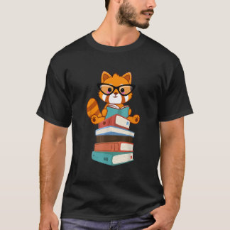Rode Pandas Boek Boekenwurm Rode Panda Lezer T-shirt