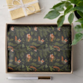 Rode panda's in het zwarte bos tissuepapier (Geschenk)
