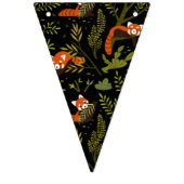 Rode panda's in het zwarte bos vlaggetjes (Eerste vlag)