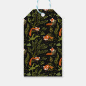 Rode panda's in het Zwarte Woud Cadeaulabel (Achterkant)