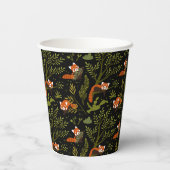 Rode panda's in het Zwarte Woud Papieren Bekers (Achterkant)