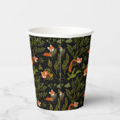 Rode panda's in het Zwarte Woud Papieren Bekers (Rechts)