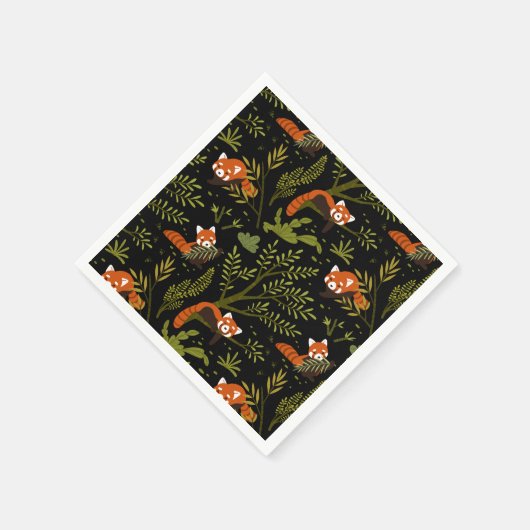 Rode panda's in het Zwarte Woud Servet (Hoek)