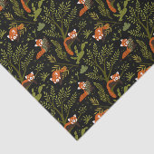 Rode panda's in het Zwarte Woud Tissuepapier (Detail)