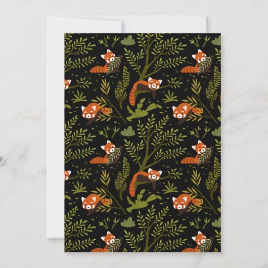 Rode panda's in het Zwarte Woud Verjaardag Kaart (Achterkant)