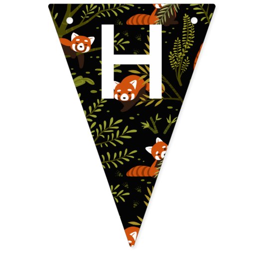 Rode panda's in het Zwarte Woud Vlaggetjes (Tweede vlag)