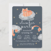 Rode Panda's Sterren & Wolken Slumber Party Verjaa Kaart (Voorkant)
