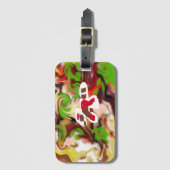 Rode panda's zijn cool bagagelabel (Voorkant (verticaal))