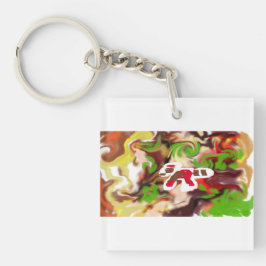 Rode panda's zijn cool sleutelhanger