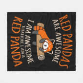 Rode panda's zijn Geweldige paardepest Panda Lover Fleece Deken (Voorkant (Horizontaal))