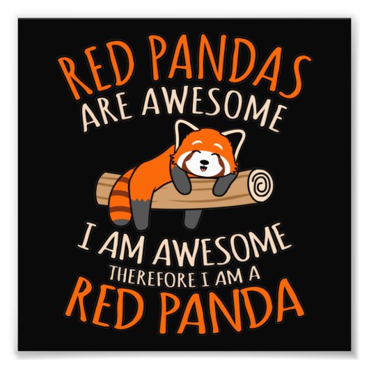 Rode panda's zijn Geweldige paardepest Panda Lover Foto Afdruk (Voorkant)