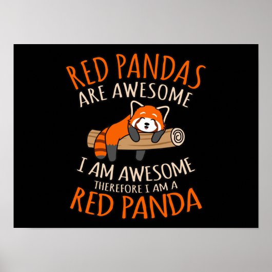 Rode panda's zijn Geweldige paardepest Panda Lover Poster (Voorkant)