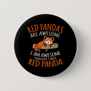 Rode panda's zijn Geweldige paardepest Panda Lover Ronde Button 5,7 Cm
