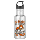 Rode panda's zijn Geweldige paardepest Panda Lover Waterfles (Voorkant)