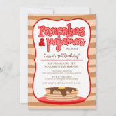 Rode pannenkoeken en uitnodiging van Pajamas Birth (Voorkant)