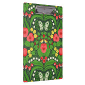 Rode pansies, vogels en vlinders klembord (Rechts)