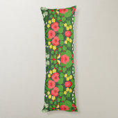 Rode pansies, vogels en vlinders lichaamskussen (Achterkant (Verticaal))