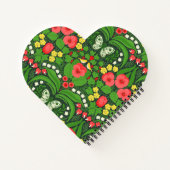 Rode pansies, vogels en vlinders notitieboek (Achterkant)