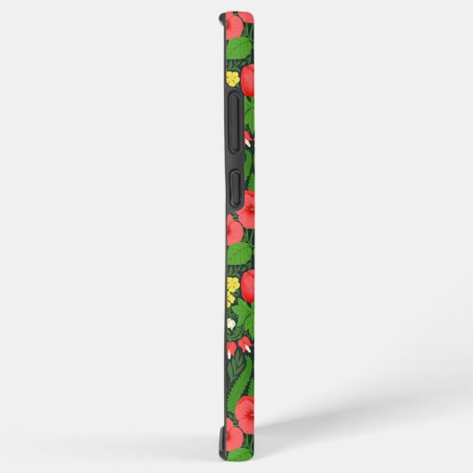 Rode pansies, vogels en vlinders samsung galaxy hoesje (Rechterkant)