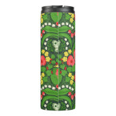 Rode pansies, vogels en vlinders thermosbeker (Achterkant)