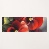  rode pansies waterverf schilderij yogamat (Voorkant (horizontaal))