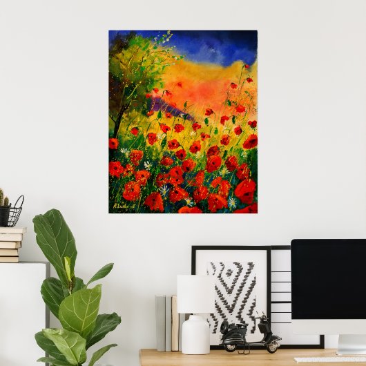 rode papaver 45 poster (Thuiskantoor)