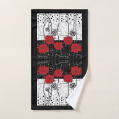 Rode papaver bad handdoek (Handdoek)