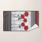 Rode papaver bad handdoek (Handdoek)
