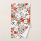 Rode papaver bad handdoek (Handdoek)