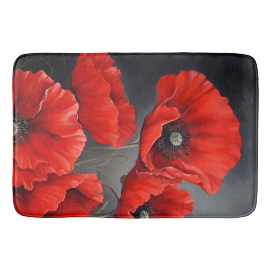 Rode papaver badmat (Voorkant)