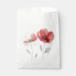 Rode papaver bedankzakje