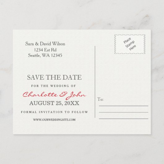  rode papaver, behalve de data aankondigingskaart (Achterkant)