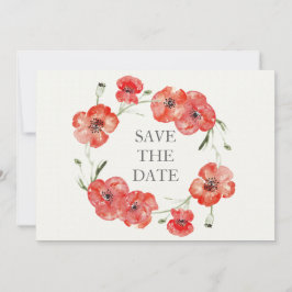  rode papaver, behalve de data save the date