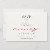 rode papaver, behalve de data save the date (Achterkant)